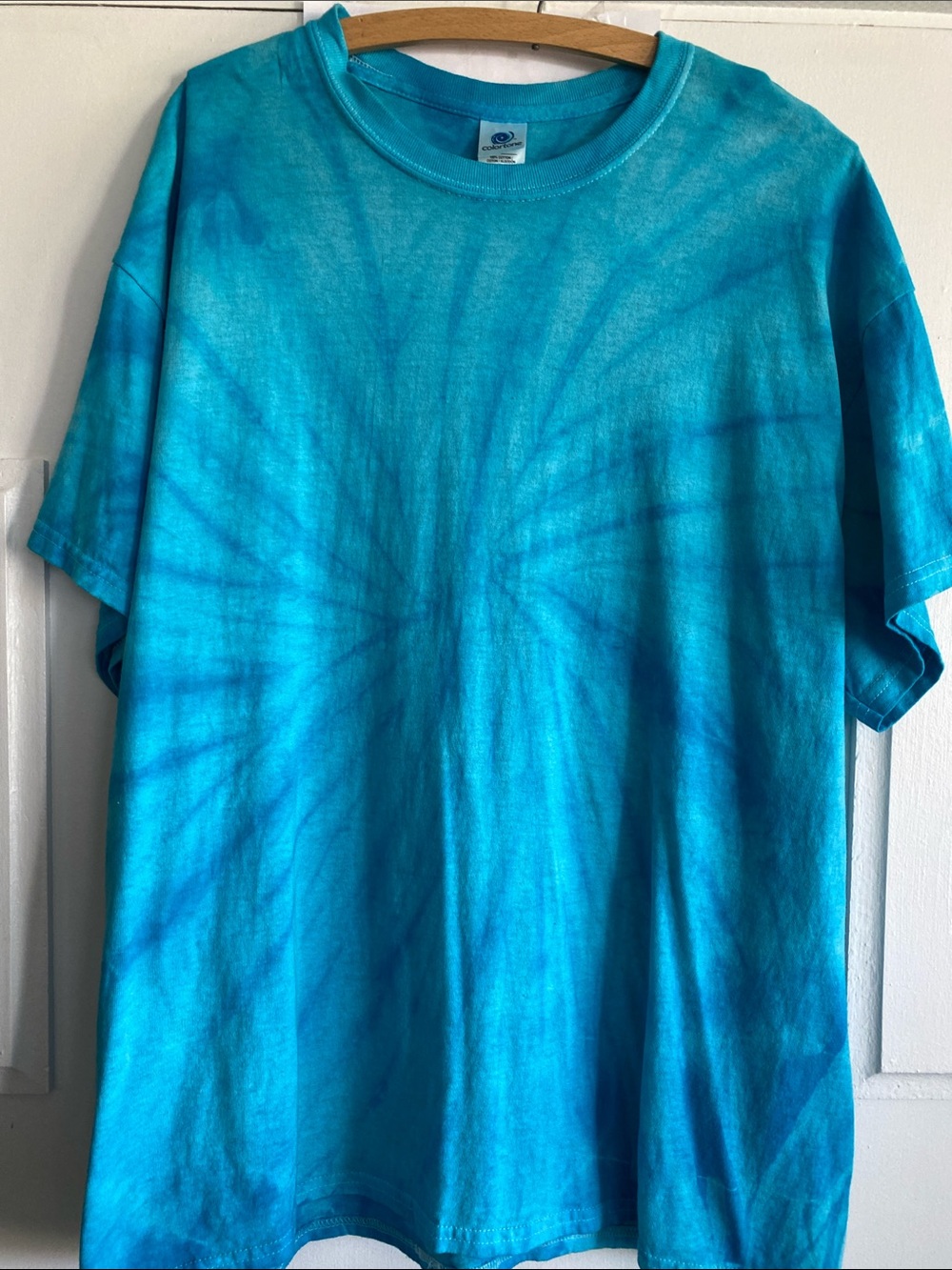 Classic Turquoise Tie-Dye Short Sleeve Crew Tee